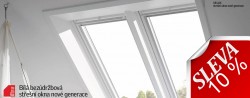 VELUX Střešní okno GLU  0061  v bílé barvě v interiéru